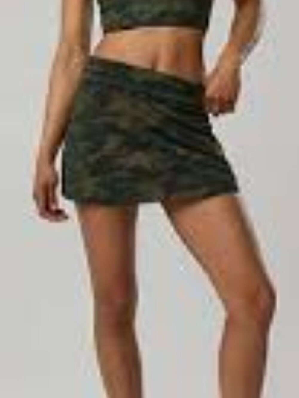 OFFLINE by Aerie Camo Athletic Skort Large Green Tennis Golf Pickleball Skirt